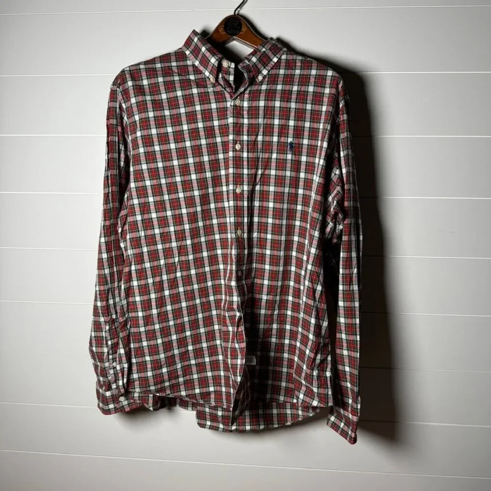 Polo Ralph Lauren Men's Classic Fit Plaid Cotton Shirt XXL